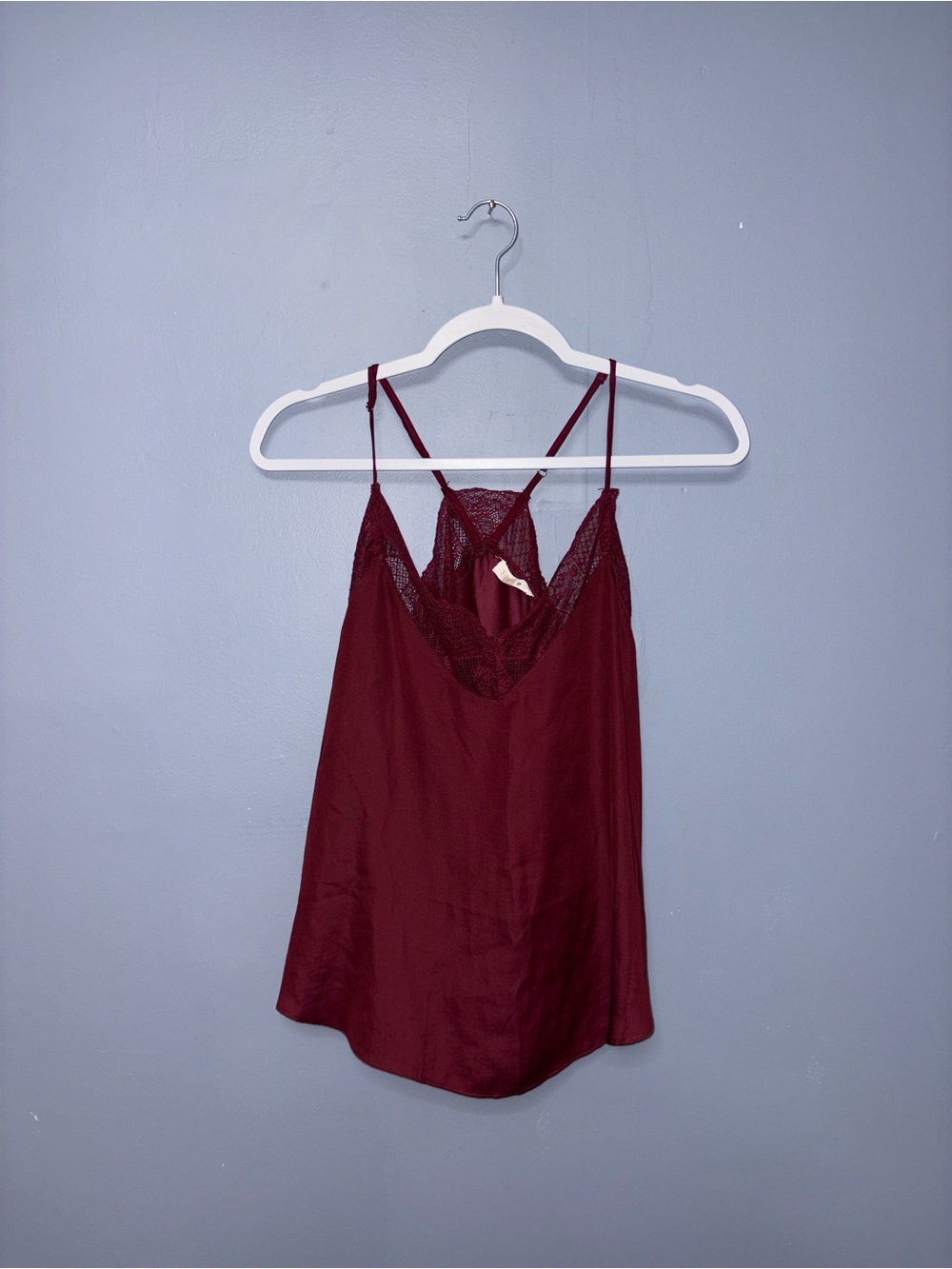 Blush J | Burgundy Lace Trim TankTop